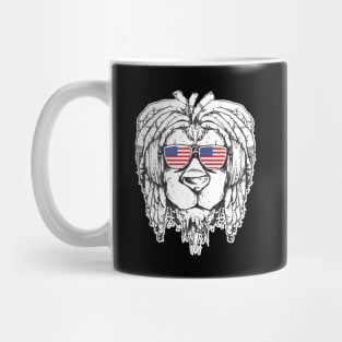 Rasta Reggae Lion USA Gift Rastafari Mug